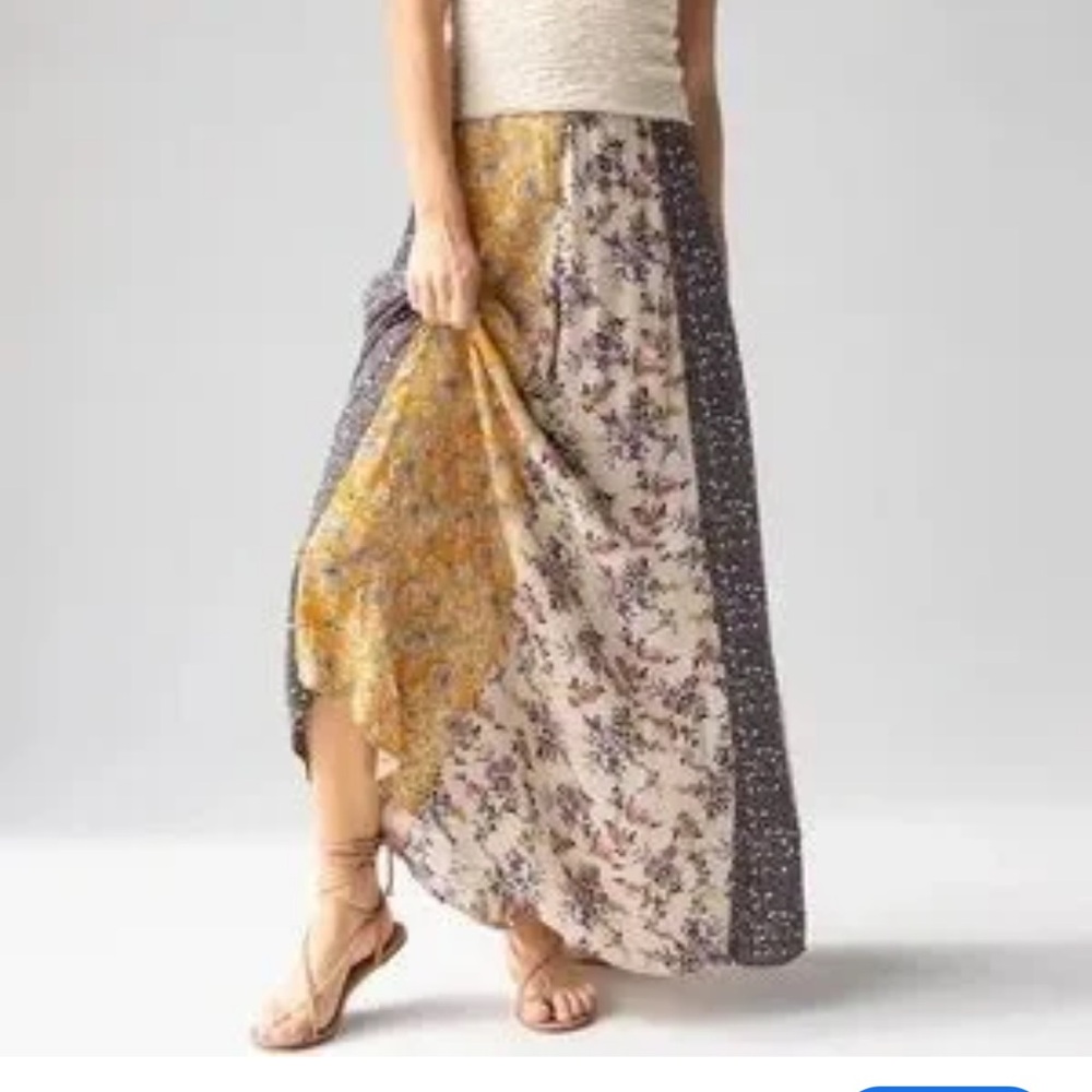Natural Life Maxi Length Patchwork Panel Skirt Si… - image 5